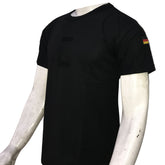 Classic black T-shirt with Germany flag on sleeve, ideal for boxing and fitness activities, offering high comfort and stretch fit.